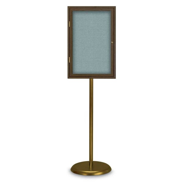 Corkboard, Triple Door, Radius Frame, 96x48", Bronze/Amethyst